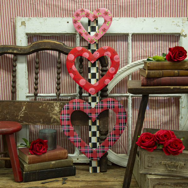 Plaid Heart Topiary