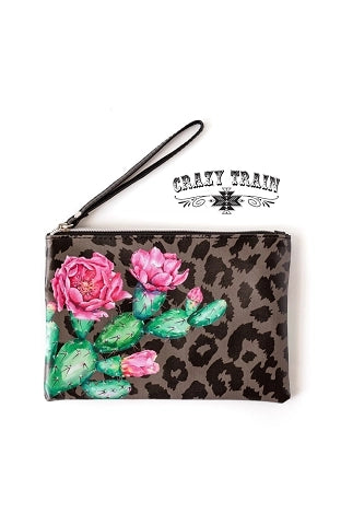 CACTUS BLOOM WRISTLET/MAKEUP BAG