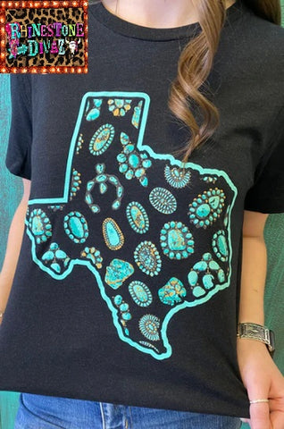 Texas In Turquoise Tee