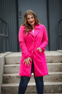 Fashion Week Hot Pink Coat