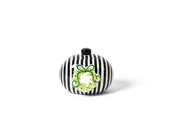 Black Stripe Mini Cookie Jar