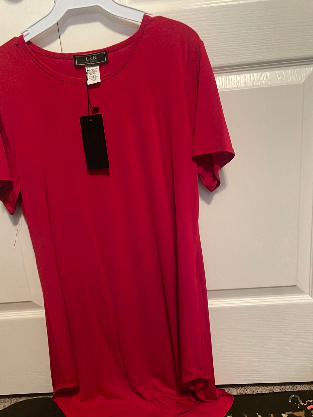 Red Round Hem Dress